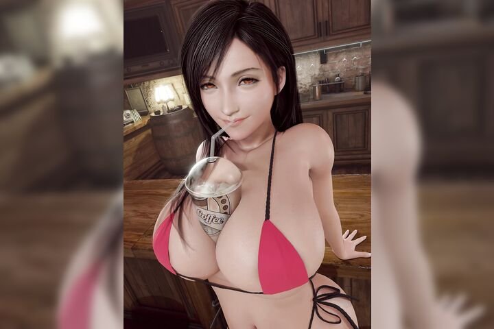 Tifa Big Titty Shake 1b Red Bikini Ipad_enhanced