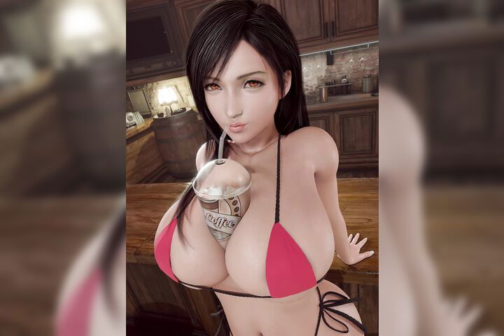 Tifa Big Titty Shake 1b Red Bikini Ipad_enhanced