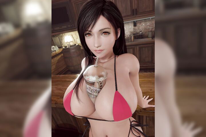 Tifa Big Titty Shake 1b Red Bikini Ipad_enhanced