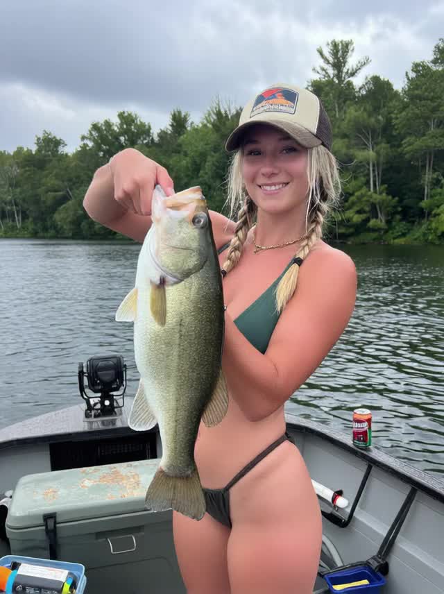 she caught a catfish