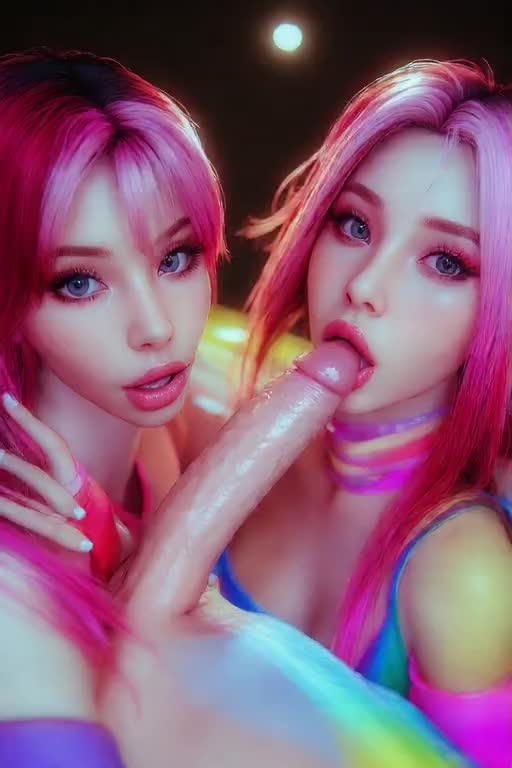 They lick and give a handjob and a big smile