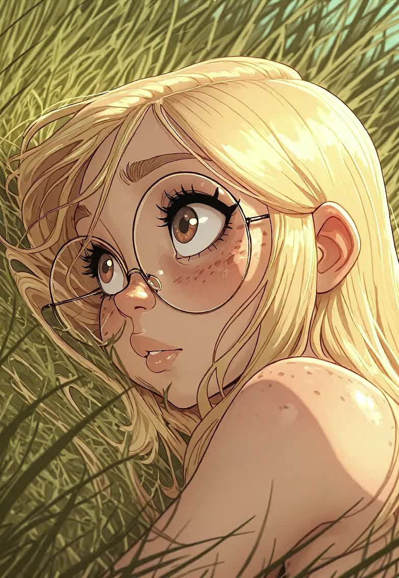 SmoothMixAnime. Dapples light through trees. A blonde girl lies on…