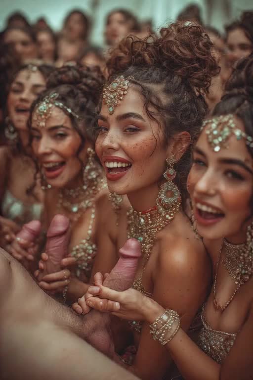 the girls continuously give the camera big happy smiles. They…