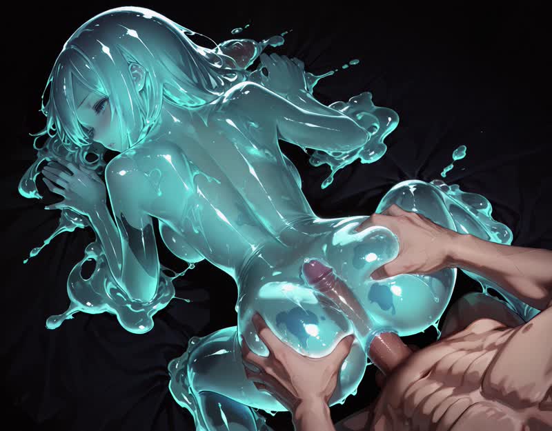 See-through slime girl, fast hardcore motion, fucking her senseless, rapid,…