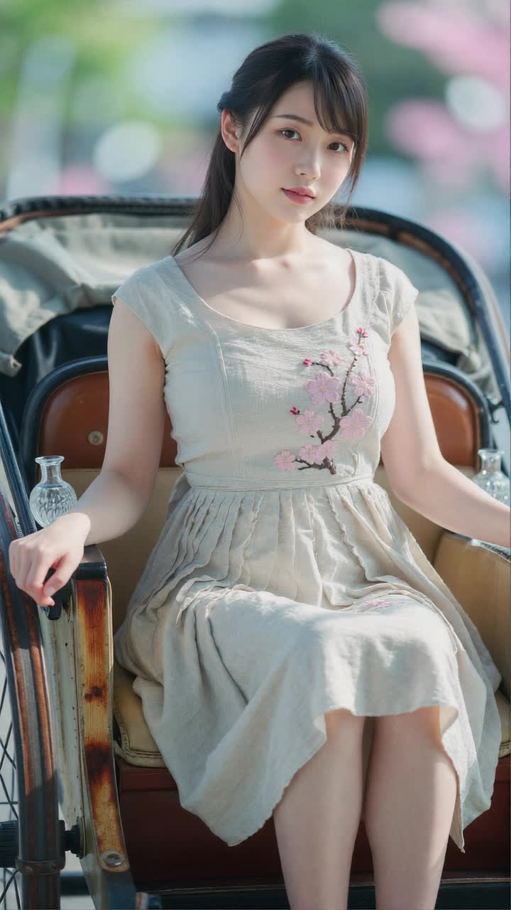 From a first-person perspective, hands reaches out to pull her…