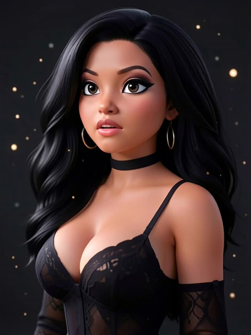 Dark-Skinned Cutie Lets A Man Grab Her Tits