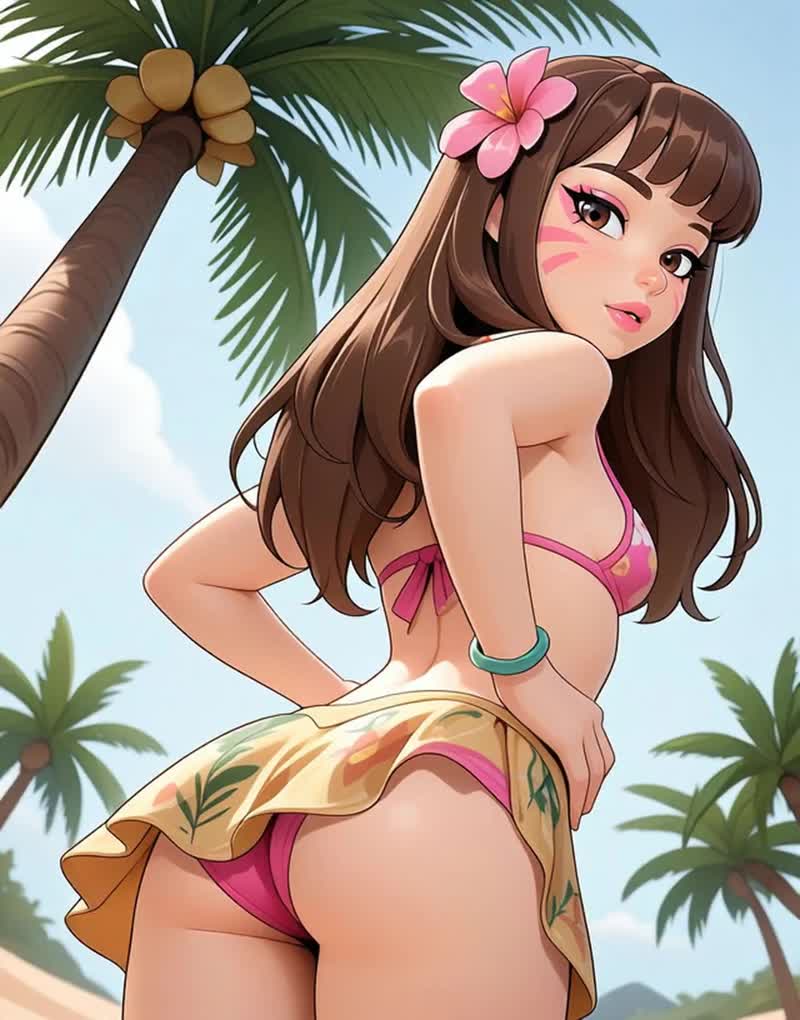 Dva Dancing Like a Slut at the Beach