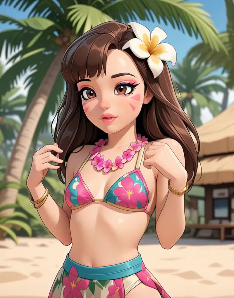 Dva Rides Cowgirl at the Beach