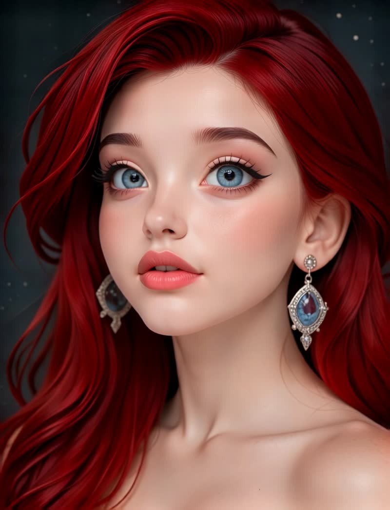 Blue-Eyed Redhead Teen Girl Has an Orgasm