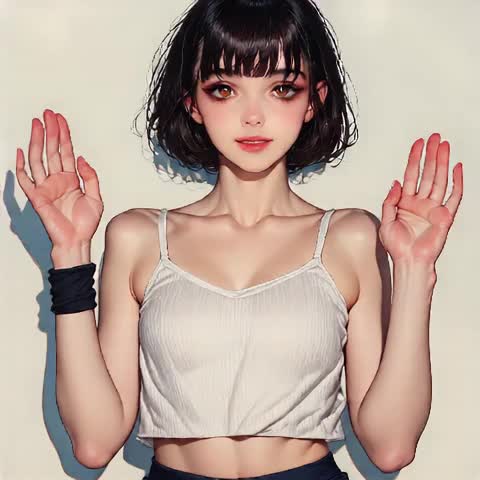 The focus is on the woman. The men grabs their…