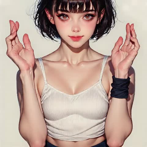 The focus is on the woman. The men grabs their…