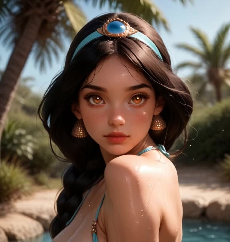 Beautiful woman, heavily breathing.